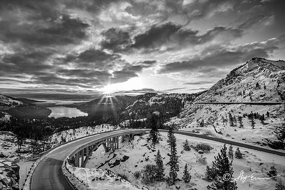 Donner Summit Sunrise (B+W)