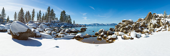 Sand Harbor Winter Panoramic